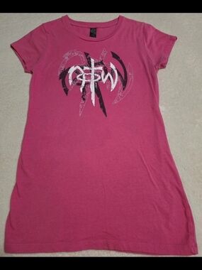Not Of This World Pink Graphic Tunic Tee Size Small